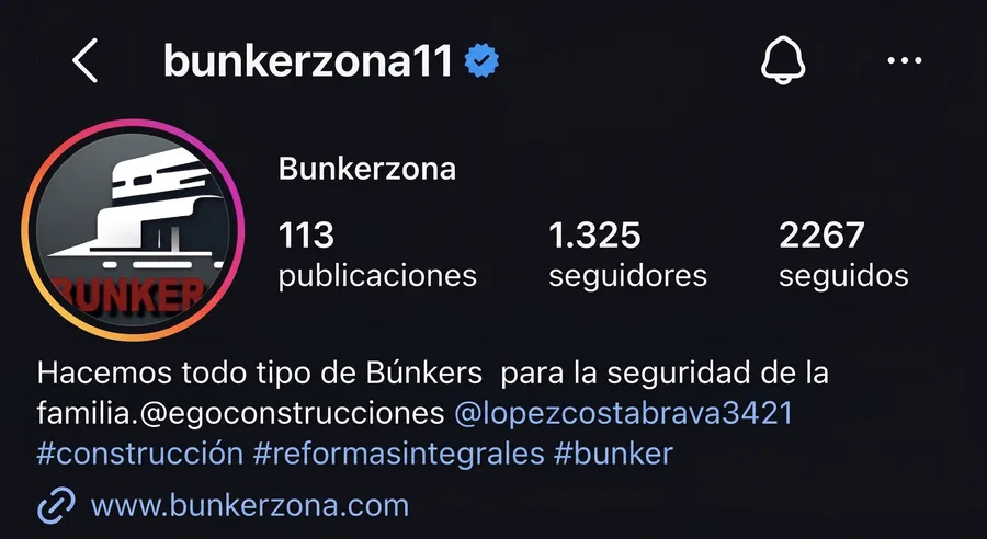 Perfil de @bunkerzona11 antes